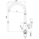 LR keukenkraan MERSEY-GOLD J